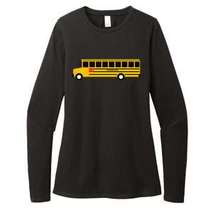 School Bus Womens CVC Long Sleeve Shirt