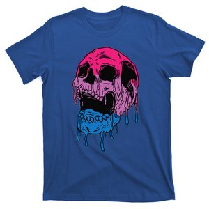 Subtle Bisexual Skull Bi Pride Flag Bisexuality T-Shirt