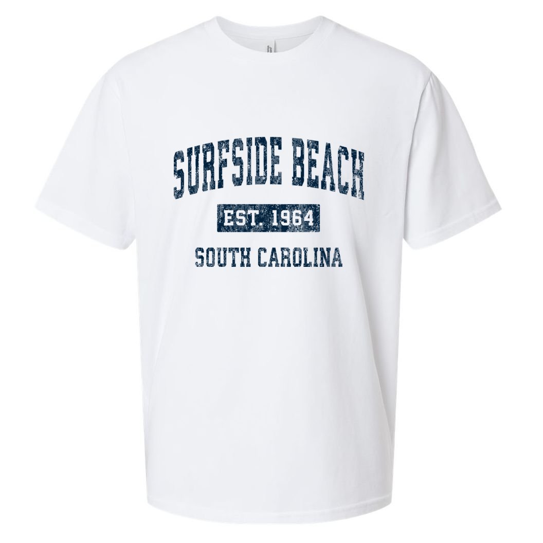 Surfside Beach South Carolina Sc Vintage Sports Sueded Cloud Jersey T-Shirt