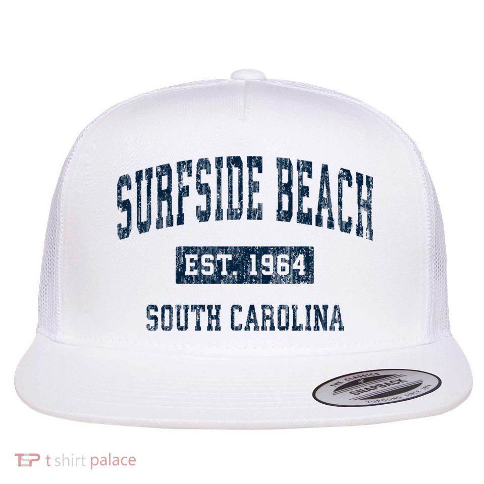Surfside Beach South Carolina Sc Vintage Sports Flatbill Hat
