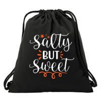 Salty But Sweet Summer Beach Drawstring Bag