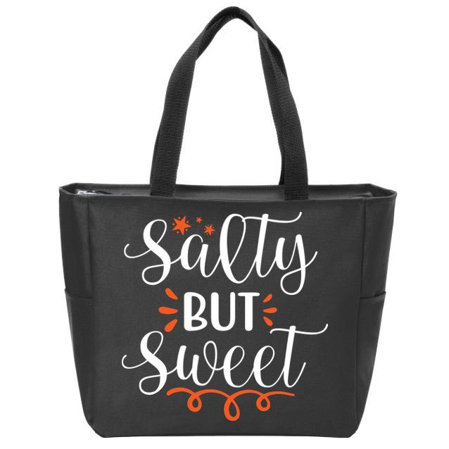 Salty But Sweet Summer Beach Zip Tote Bag