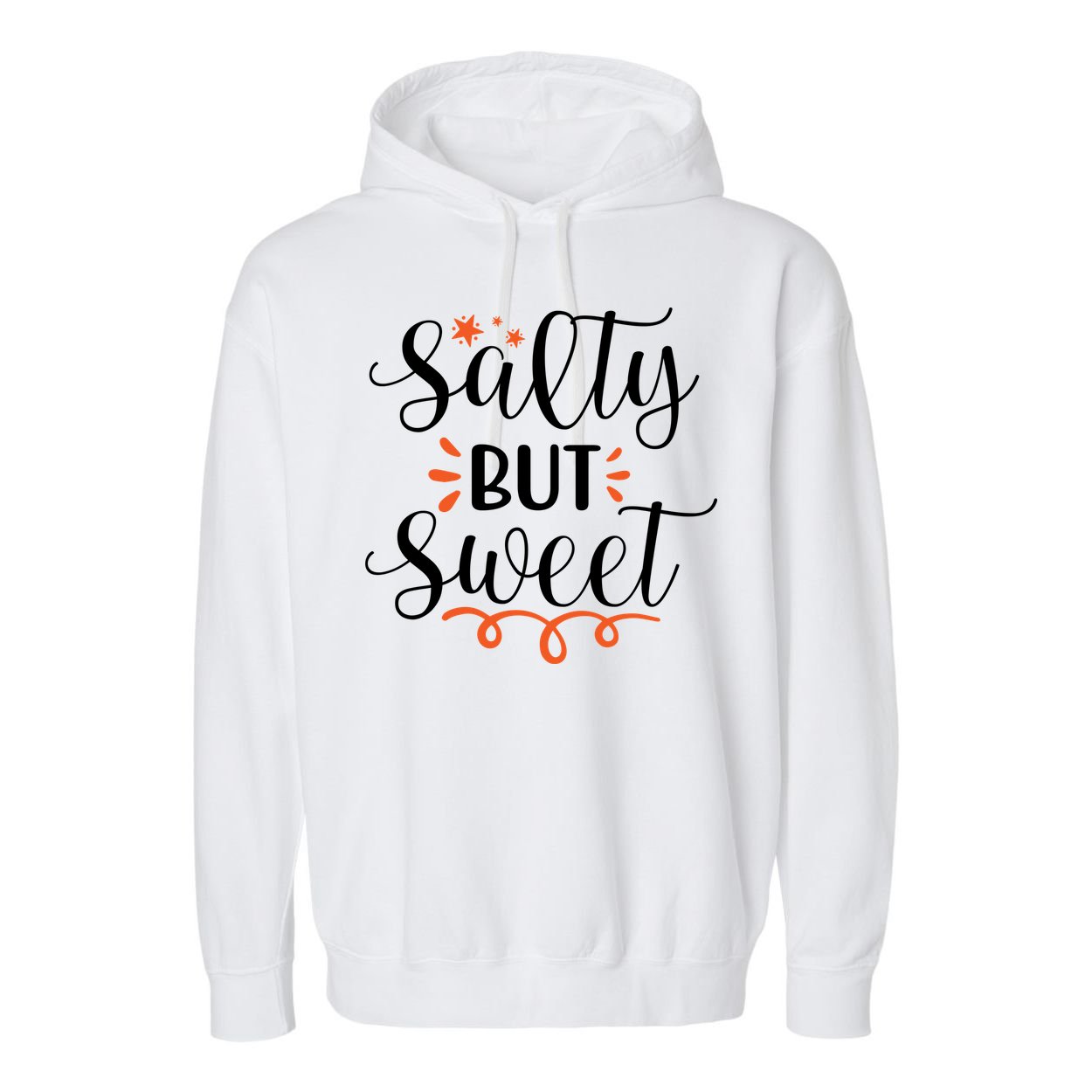 Salty But Sweet Summer Beach Garment-Dyed Fleece Hoodie