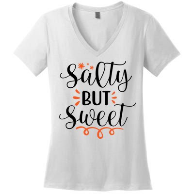 Salty But Sweet Summer Beach Women's V-Neck T-Shirt