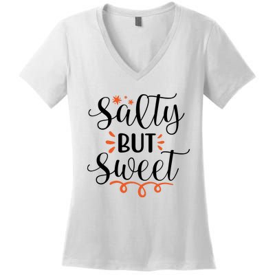 Salty But Sweet Summer Beach Women's V-Neck T-Shirt