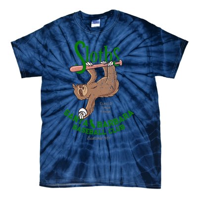 Santa Barbara Sloths Minor League Retro Baseball Team Tie-Dye T-Shirt