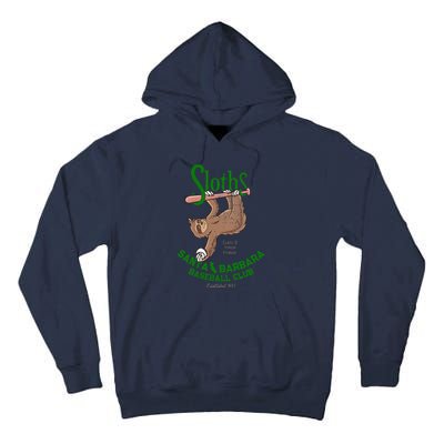 Santa Barbara Sloths Minor League Retro Baseball Team Tall Hoodie