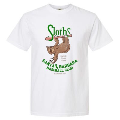 Santa Barbara Sloths Minor League Retro Baseball Team Garment-Dyed Heavyweight T-Shirt