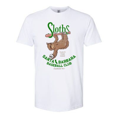 Santa Barbara Sloths Minor League Retro Baseball Team Softstyle CVC T-Shirt