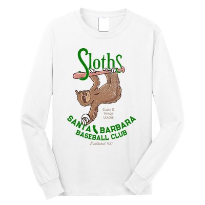 Santa Barbara Sloths Minor League Retro Baseball Team Long Sleeve Shirt