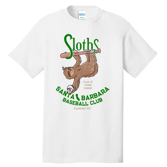 Santa Barbara Sloths Minor League Retro Baseball Team Tall T-Shirt