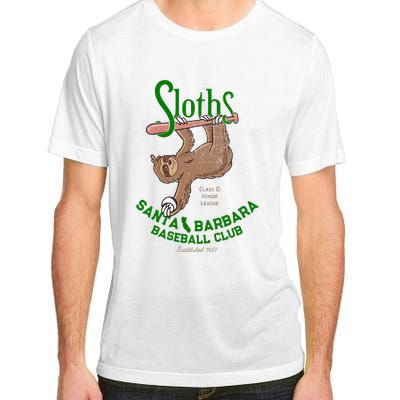 Santa Barbara Sloths Minor League Retro Baseball Team Adult ChromaSoft Performance T-Shirt