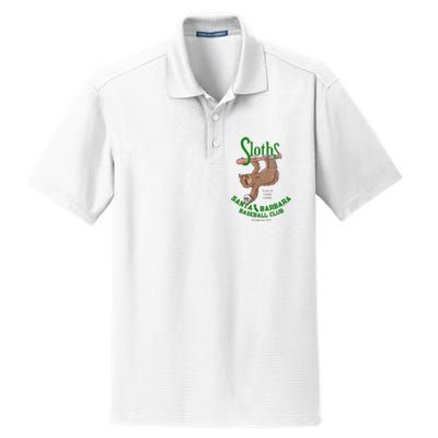 Santa Barbara Sloths Minor League Retro Baseball Team Dry Zone Grid Polo