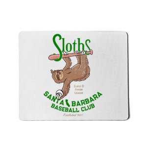 Santa Barbara Sloths Minor League Retro Baseball Team Mousepad