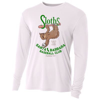 Santa Barbara Sloths Minor League Retro Baseball Team Cooling Performance Long Sleeve Crew