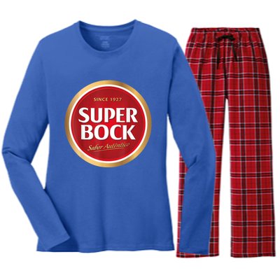 Super Bock Women's Long Sleeve Flannel Pajama Set 