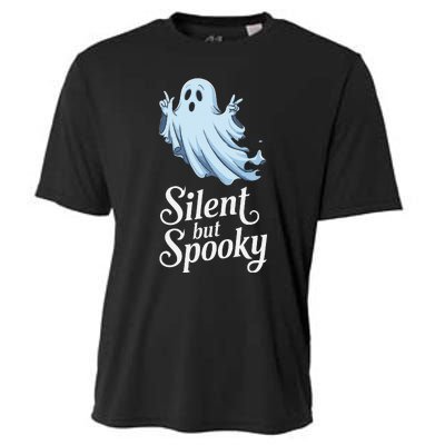 Silent But Spooky Humor For Ghost Lovers Halloween Fun Cooling Performance Crew T-Shirt