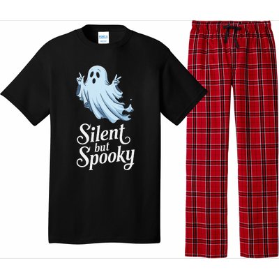 Silent But Spooky Humor For Ghost Lovers Halloween Fun Pajama Set