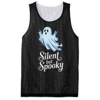 Silent But Spooky Humor For Ghost Lovers Halloween Fun Mesh Reversible Basketball Jersey Tank