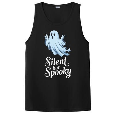 Silent But Spooky Humor For Ghost Lovers Halloween Fun PosiCharge Competitor Tank