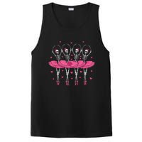 Spooky Ballerina Skeleton Dance Funny Halloween Ballet PosiCharge Competitor Tank