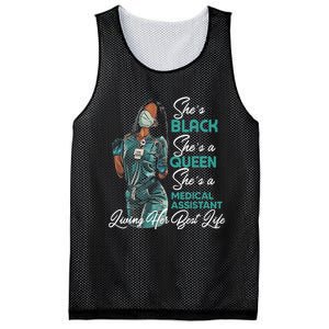 She's Black She's A Queen She's Medical Assistant MA TShirt Mesh Reversible Basketball Jersey Tank