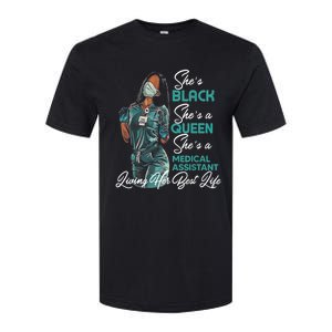 She's Black She's A Queen She's Medical Assistant MA TShirt Softstyle CVC T-Shirt