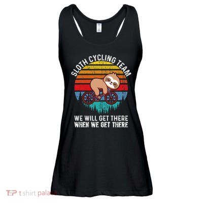 Sloth Bike Sloth Bike Riding Cycling Team Ladies Essential Flowy Tank