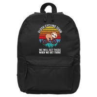 Sloth Bike Sloth Bike Riding Cycling Team 16 in Basic Backpack