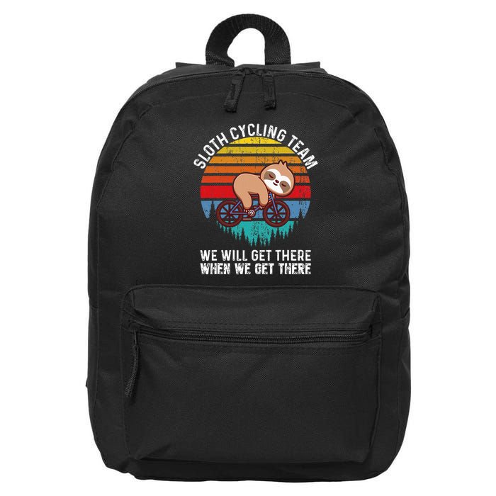Sloth Bike Sloth Bike Riding Cycling Team 16 in Basic Backpack