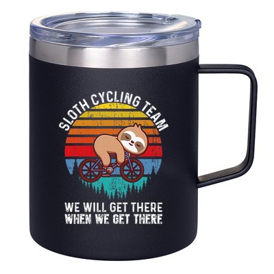 Sloth Bike Sloth Bike Riding Cycling Team 12oz Stainless Steel Coffee Mug