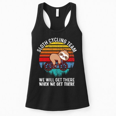 Sloth Bike Sloth Bike Riding Cycling Team Womens Tank Top
