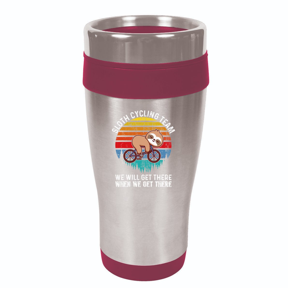 Sloth Bike Sloth Bike Riding Cycling Team 16oz Travel Tumbler