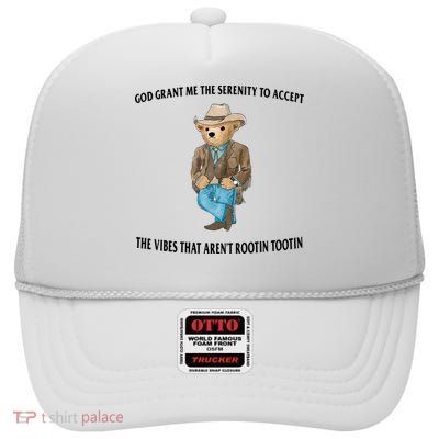 Serenity Bear High Crown Mesh Back Trucker Hat