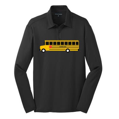 School Bus Silk Touch Performance Long Sleeve Polo