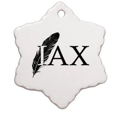 Standard Blk Ceramic Star Ornament