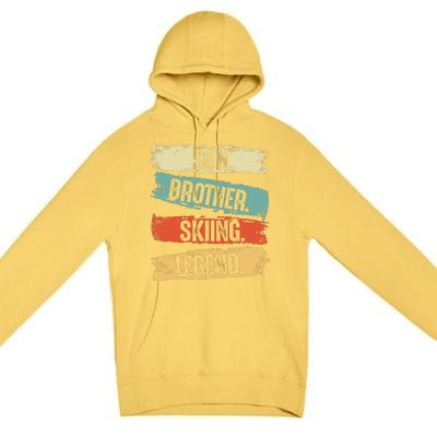 Son Brother Skiing Legend Winter Premium Pullover Hoodie