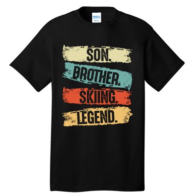 Son Brother Skiing Legend Winter Tall T-Shirt