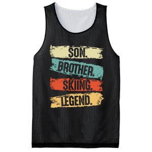 Son Brother Skiing Legend Winter Mesh Reversible Basketball Jersey Tank