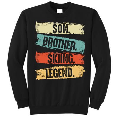 Son Brother Skiing Legend Winter Tall Sweatshirt