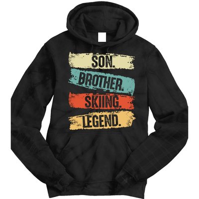 Son Brother Skiing Legend Winter Tie Dye Hoodie