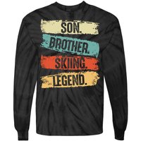 Son Brother Skiing Legend Winter Tie-Dye Long Sleeve Shirt