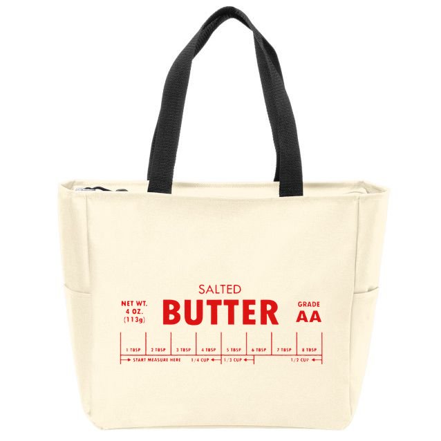 Salted Butter Zip Tote Bag