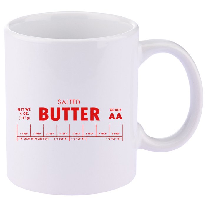 Salted Butter 11oz C Handle Ceramic Mug