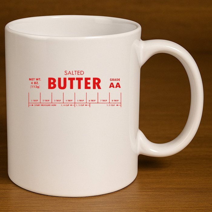 Salted Butter 11oz C Handle Ceramic Mug