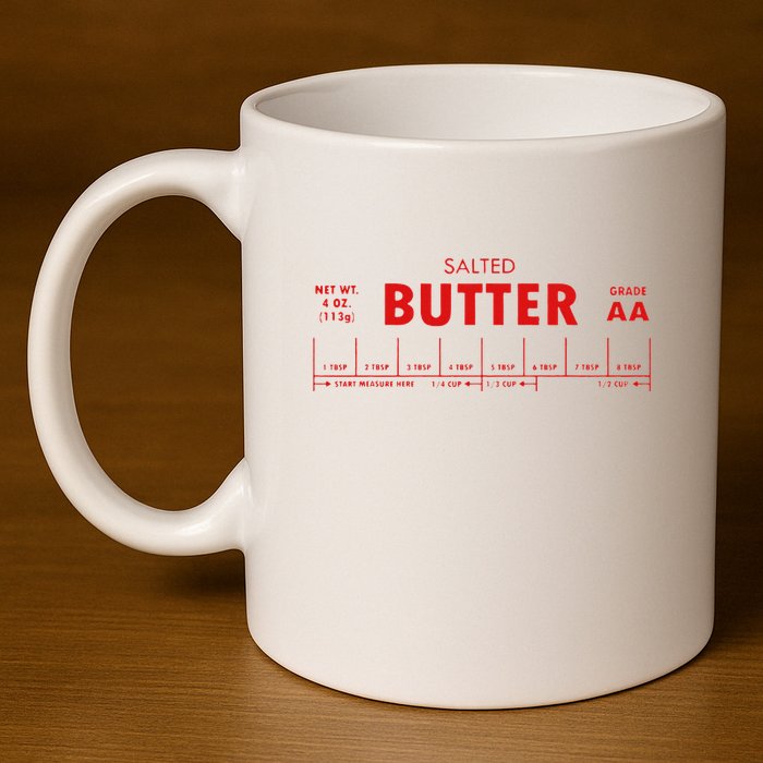Salted Butter 11oz C Handle Ceramic Mug