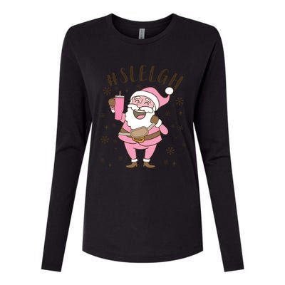 Sleigh Bougie Santa Tumbler Boojee Boujee Funny Christmas Gift Womens Cotton Relaxed Long Sleeve T-Shirt