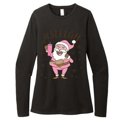 Sleigh Bougie Santa Tumbler Boojee Boujee Funny Christmas Gift Womens CVC Long Sleeve Shirt