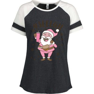 Sleigh Bougie Santa Tumbler Boojee Boujee Funny Christmas Gift Enza Ladies Jersey Colorblock Tee