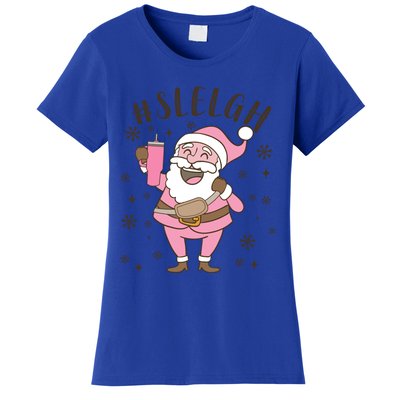 Sleigh Bougie Santa Tumbler Boojee Boujee Funny Christmas Gift Women's T-Shirt